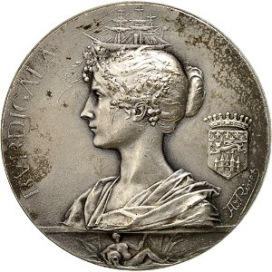 Bordeaux exposition 1895 - médaille souvenir Burdigala a