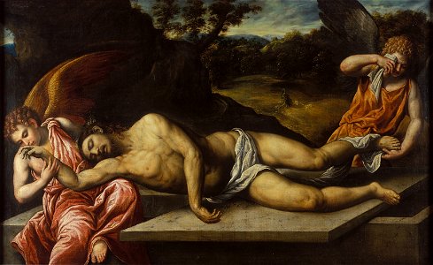 Paris Bordone - Dead Christ mourned by angels