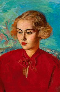 Boris grigoriev woman in red (1936). Free illustration for personal and commercial use.