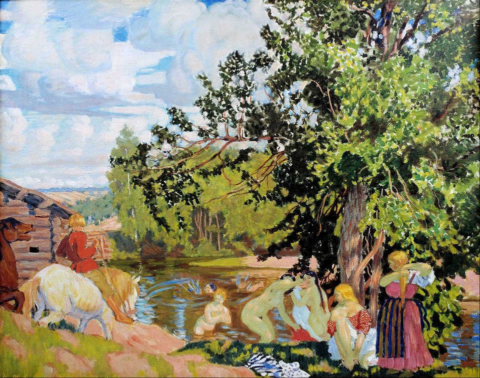 Boris Mikhailovich Kustodiev - The Bath - Google Art Project