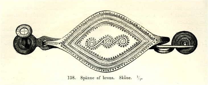 Bornholmsfibula fr Skåne (Montelius 1877 s110 fig138)
