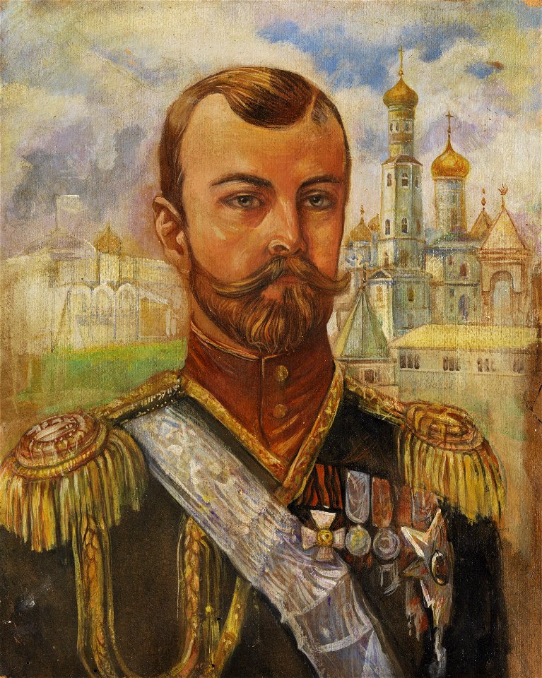 Boris Kustodiev (attr) Zar Nikolaus II