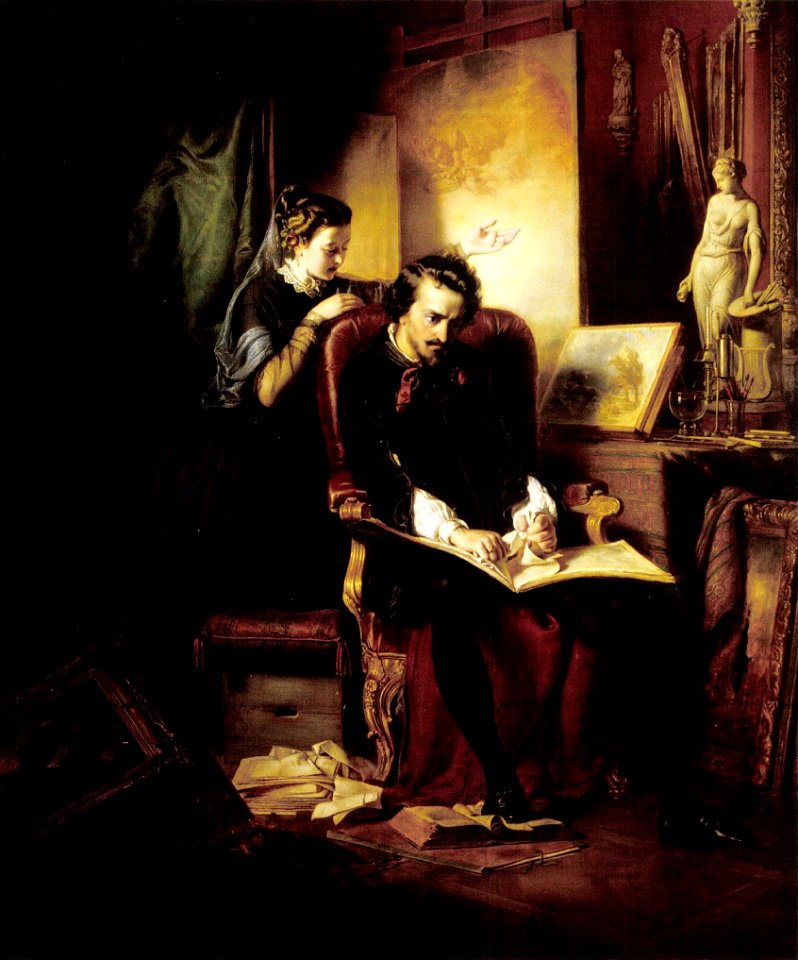 Borsos Az elégedetlen festő 1852