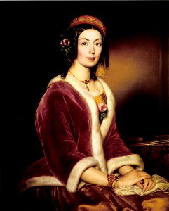 Borsos Woman Wearing a Velvet Pelisse c. 1850