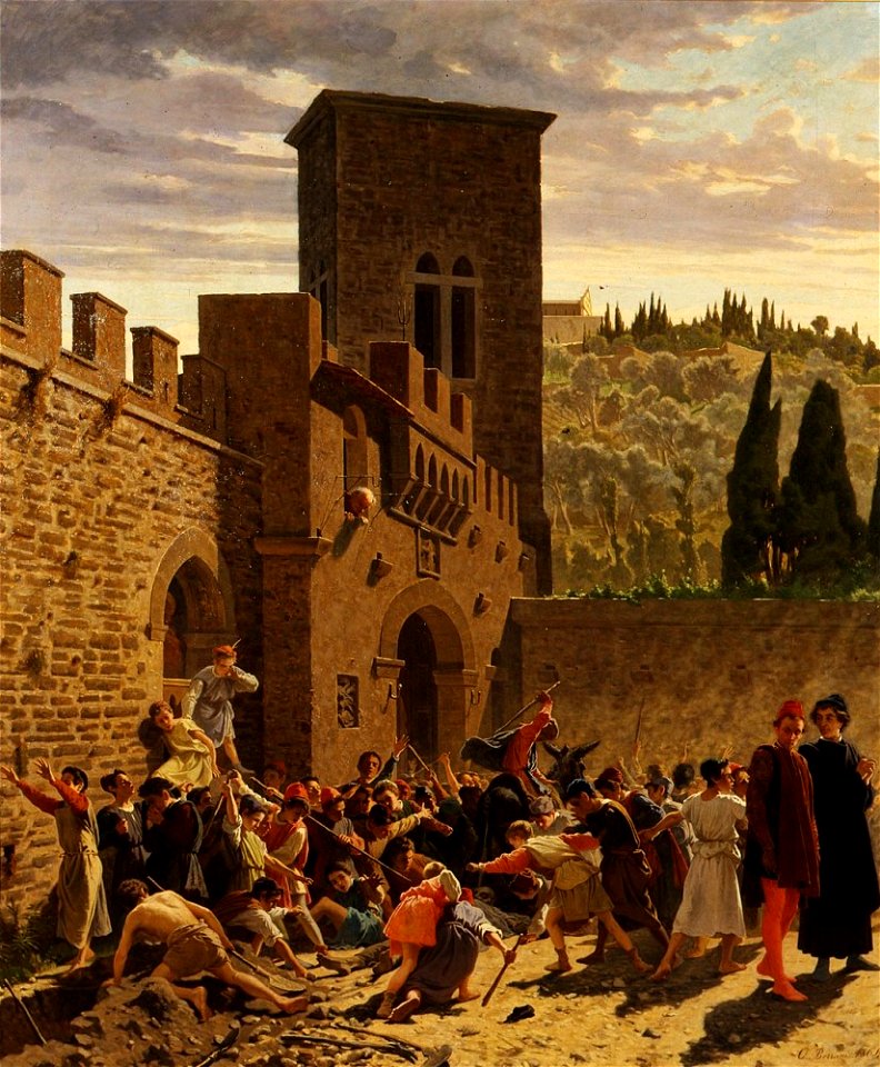 Borrani, Il cadavere di Jacopo de' Pazzi