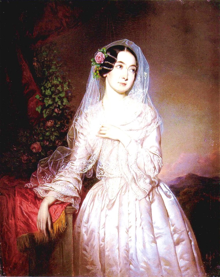 Borsos Portrait of a woman 1857