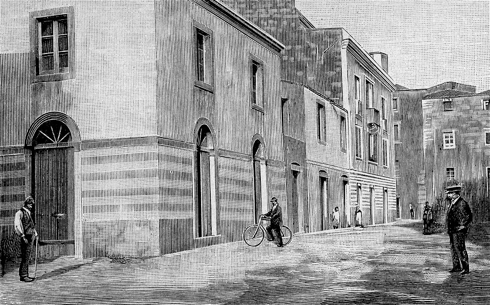 Bosa – Via del Teatro (xilografia)