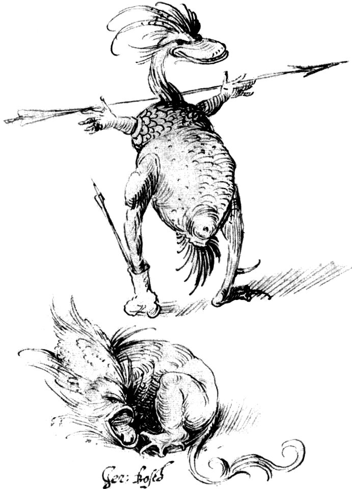 Two Monsters by Hieronimus Bosch