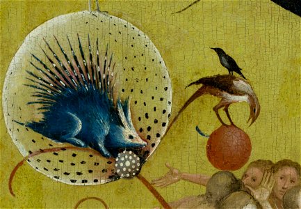 Bosch, Hieronymus - The Garden of Earthly Delights, central panel - Detail porcupine