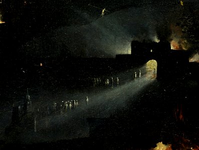 Bosch, Hieronymus - The Garden of Earthly Delights, right panel - Detail (top right