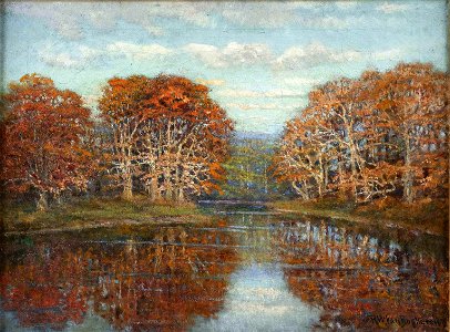 Fall Landscape by Robert Ward van Boskerck. Free illustration for personal and commercial use.