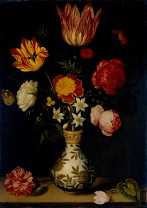 Bosschaert the Elder, Ambrosius - Still Life with Flowers in a Wan-Li vase (1619)
