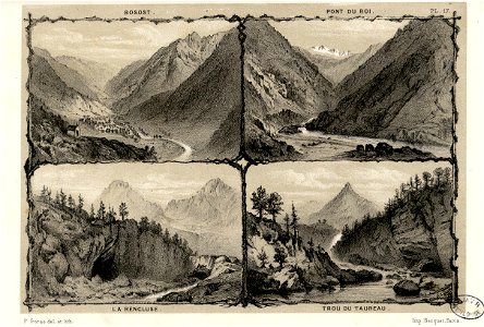 Bosost (i.e. Bossòst) - Pont du Roi - La Rencluse - Trou du Taureau - Fonds Ancely - B315556101 A GORSE 10 069