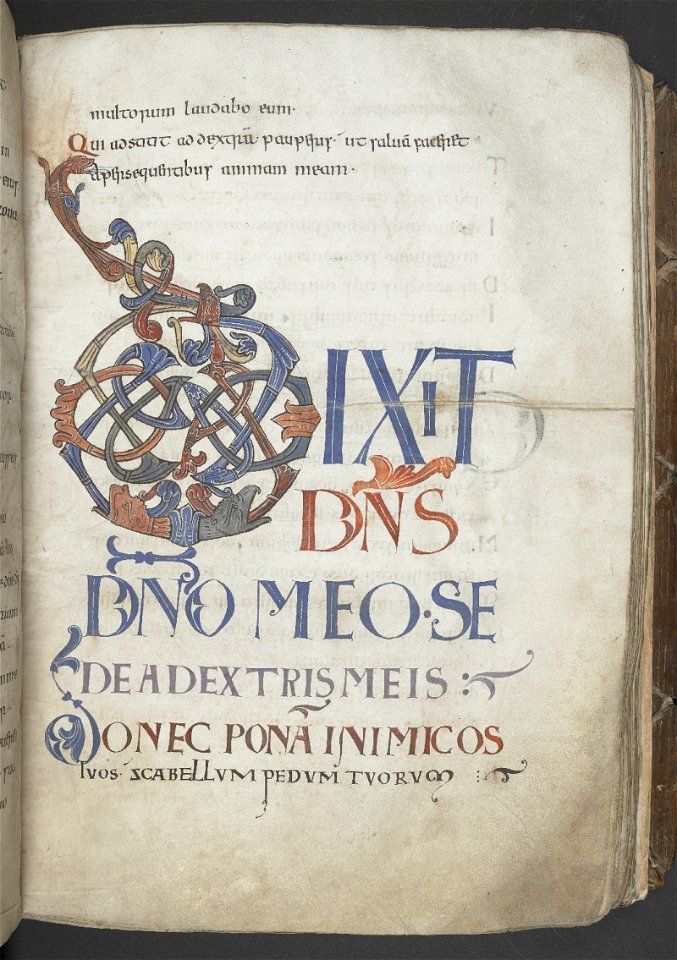 Bosworth Psalter - British Library Add MS 37517 f74r (Dixit dominus)