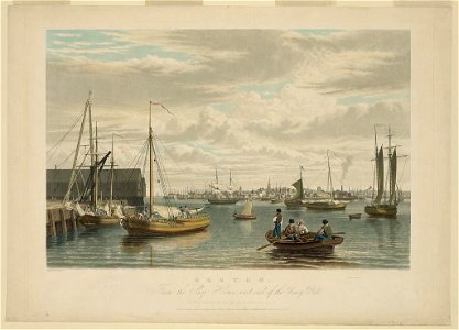 Boston, from the ship house, west end of the navy yard - painted by W.J. Bennett ; engd. by W.J. Bennett. LCCN2006678649