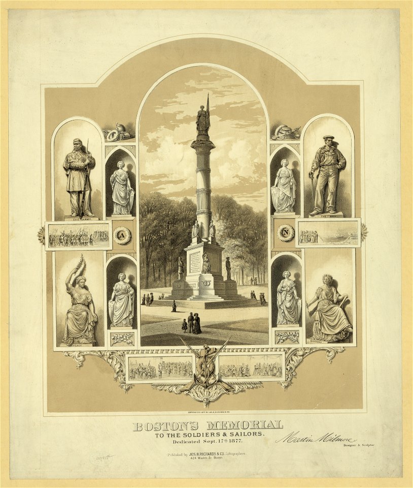 Boston's memorial to the soldiers & sailors. Dedicated Sept. 17th 1877 LCCN2003679736