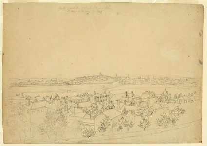 Boston, Charlestown & Bunker Hill as seen from the fort at Roxbury, 1828 LCCN2004661386