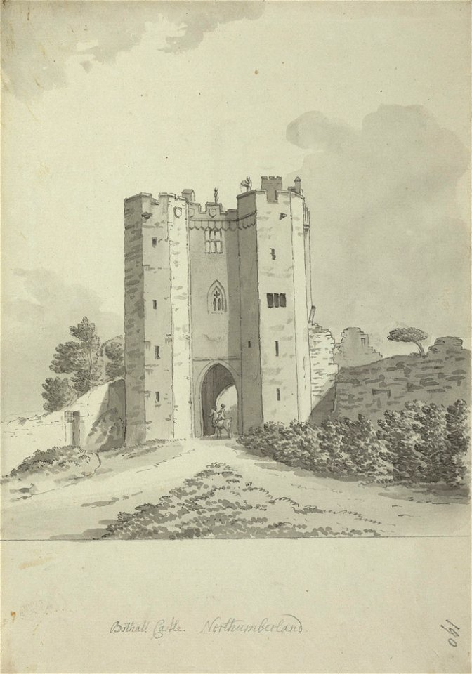Bothal Castle by Samuel Hieronymus Grimm