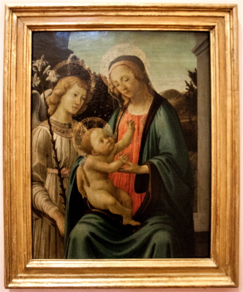 madonna col bambino e due angeli botticelli