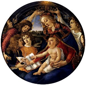 Botticelli - A Virgem do Magnificat 2. Free illustration for personal and commercial use.