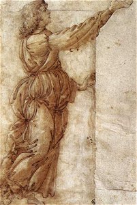 Botticelli, incoronazione della vergine, disegno al gabinetto stampe e disegni. Free illustration for personal and commercial use.