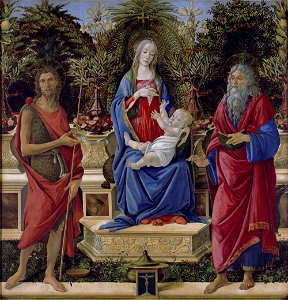Sandro Botticelli - Madonna with Saints - Google Art ProjectFXD. Free illustration for personal and commercial use.