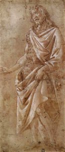 Botticelli, pala di san barnaba, disegno gabinetto disegni e stampe uffizi. Free illustration for personal and commercial use.