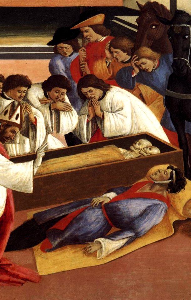 Sandro Botticelli - Three Miracles of St Zenobius (detail) - WGA2825. Free illustration for personal and commercial use.