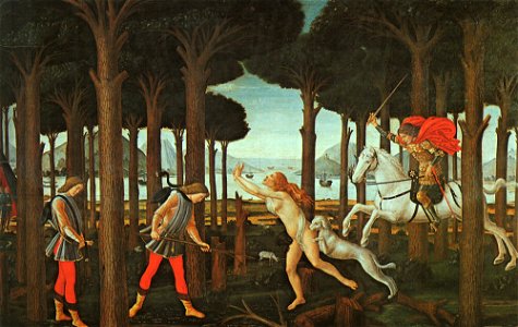 Botticelli, nastagio degli onesti 01. Free illustration for personal and commercial use.