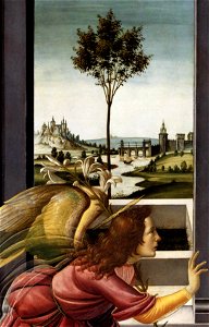 Botticelli, annunciazione di cestello 03. Free illustration for personal and commercial use.