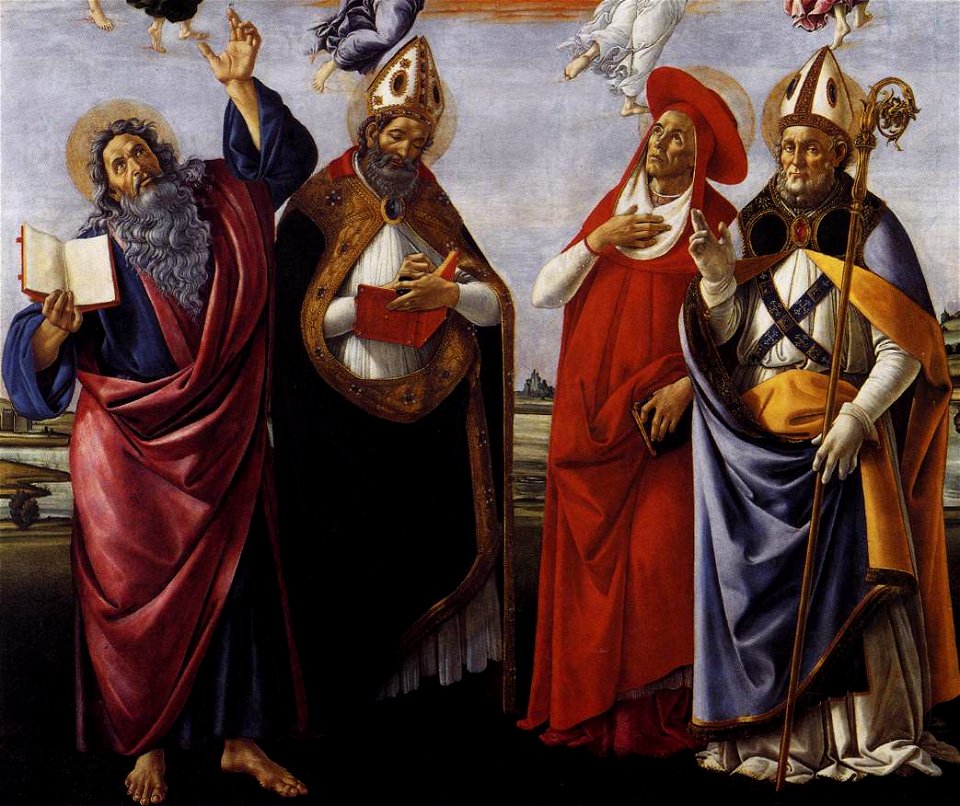 Botticelli, incoronazione della vergine 01