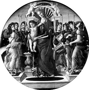 Botticelli - Madonna dei Candelesi. Free illustration for personal and commercial use.