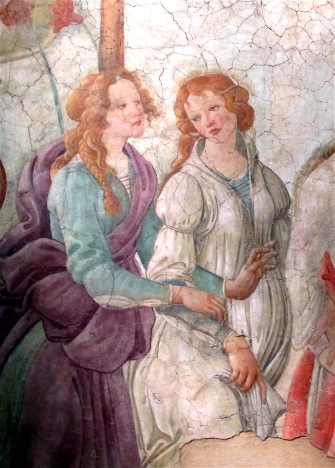 Botticelli, Three graces, detail