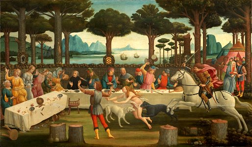 Botticelli, nastagio degli onesti 03. Free illustration for personal and commercial use.