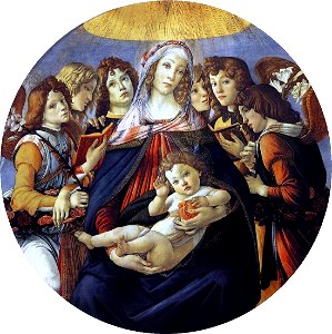 Botticelli, madonna della melagrana 01. Free illustration for personal and commercial use.