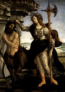 Botticelli, pallade e il centauro 00. Free illustration for personal and commercial use.