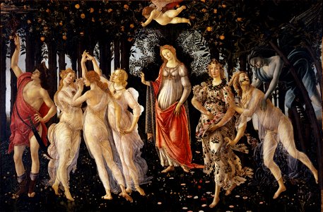 Botticelli-primavera. Free illustration for personal and commercial use.