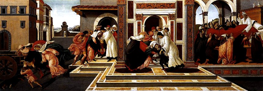 Botticelli, ultimo miracolo di san zanobi. Free illustration for personal and commercial use.