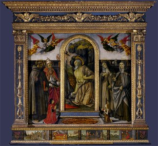 Botticini, Francesco - San Gerolamo Altarpiece - National Gallery London. Free illustration for personal and commercial use.