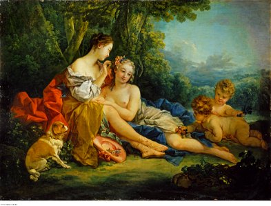 Boucher - Pastoral Make-Up (La toillette pastorale), 1745