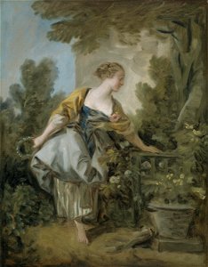 Boucher - A Young Girl in a Park, c.1765-70