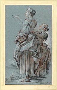 Boucher - A Woman and A Girl, NMH 29411863