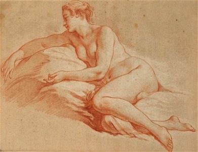 Boucher - Femme nue allongée, tournée vers la gauche