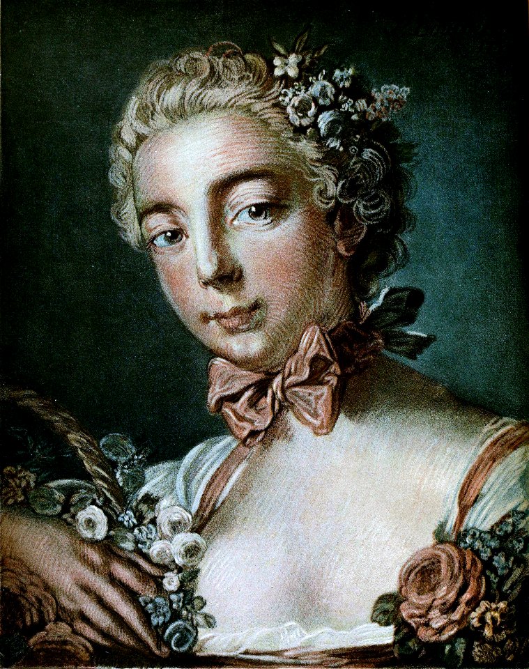 Boucher - Madame de Pompadour, dans un habillement de jardinière
