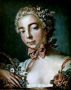 Boucher - Madame de Pompadour, dans un habillement de jardinière