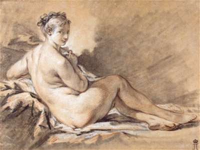 Boucher - Study of a Female Nude, 1740