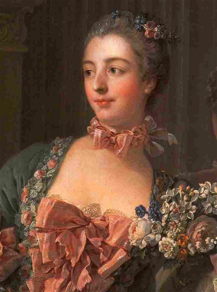 Boucher Marquise de Pompadour 1756 detail