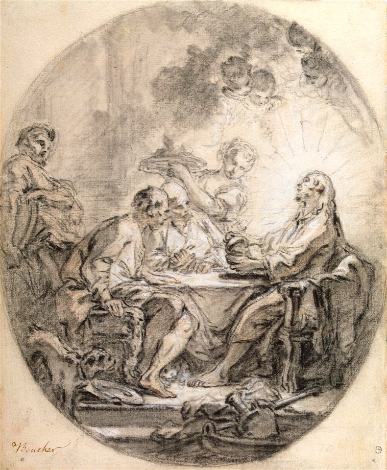 Boucher - Pilgrims at Emmaus, 1750s-1760s