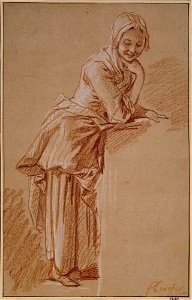 Boucher - Stående bondflicka, NMH 29271863