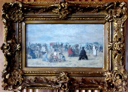 Boudin, Eugene - En la playa de Trouville -osm MMBAV fRF 03